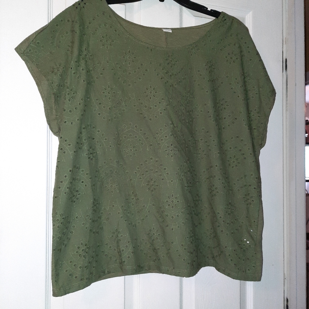 Ladies size xl cotton t olive green